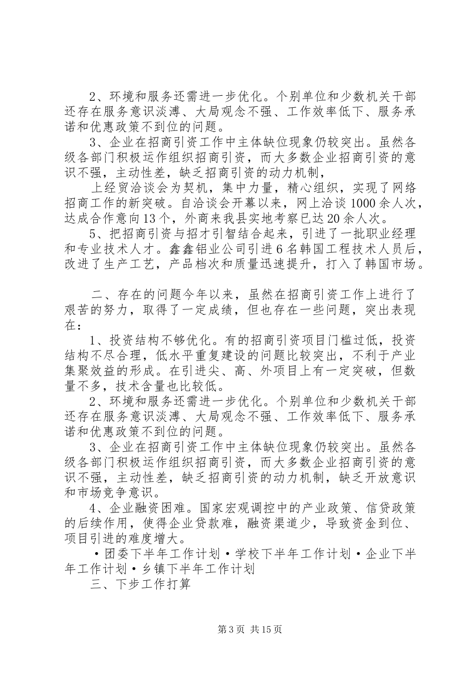 局招商引资工作总结_第3页