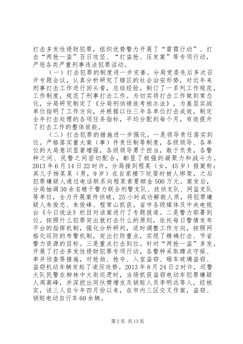 区公安局工作总结报告_第2页