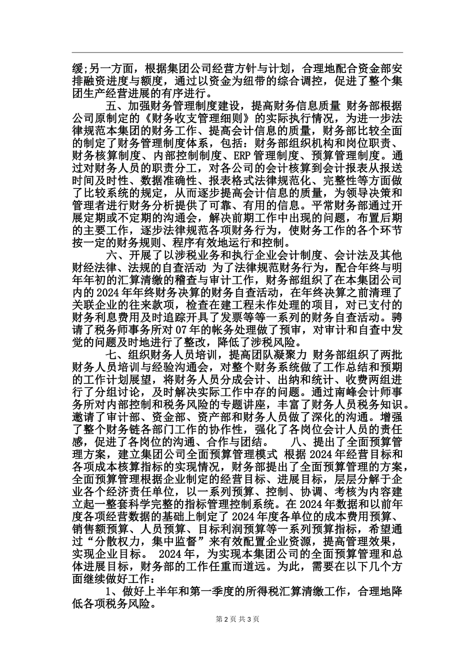 17年企业财务个人工作总结_第2页