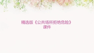 精选版《公共场所拒绝危险》课件