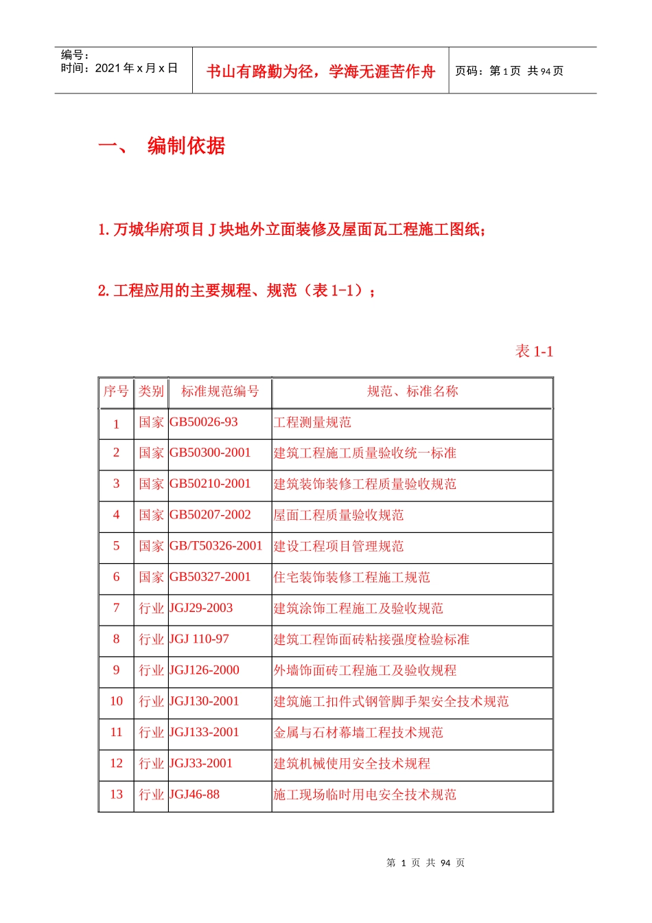 万城华府外檐装修改造方案_第1页