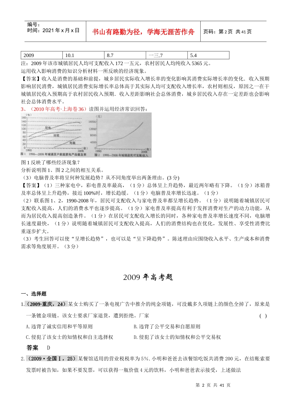商品服务市场和消费者知识点_第2页