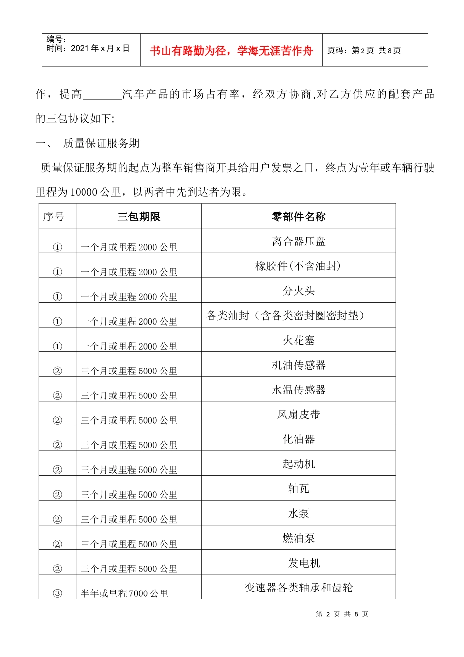 售后三包协议_第2页