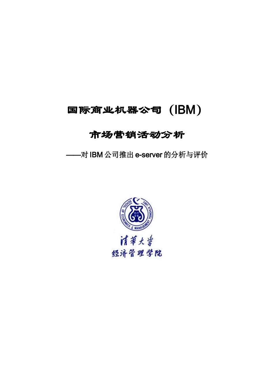 市场营销学大报告-IBM公司（第一组）_第1页
