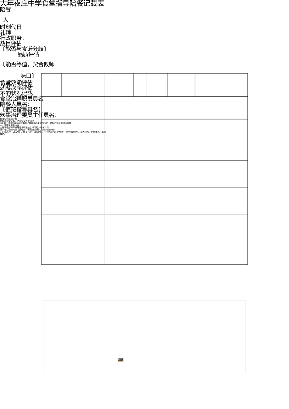 学校食堂领导陪餐记录表 _第1页