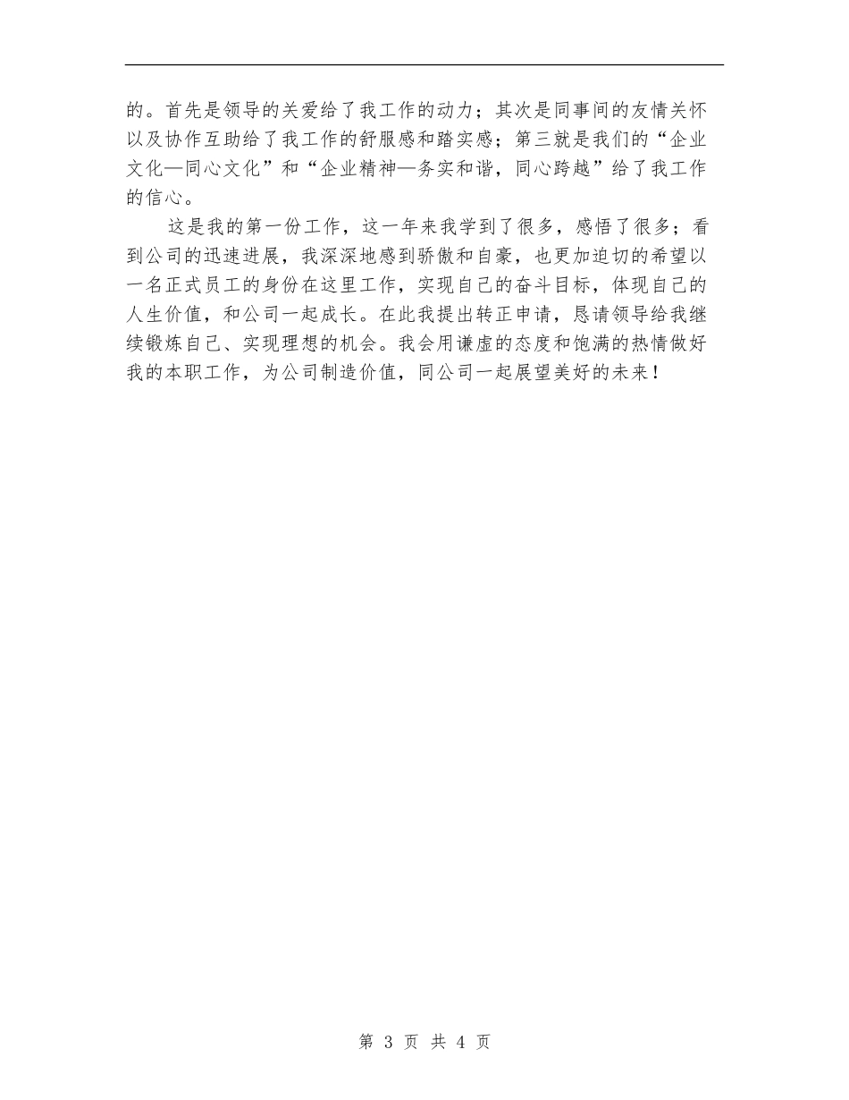 2024年试用期转正申请工作总结_第3页