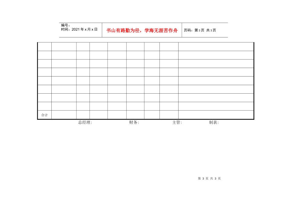 企业管理表格营销管理H横表格_第3页