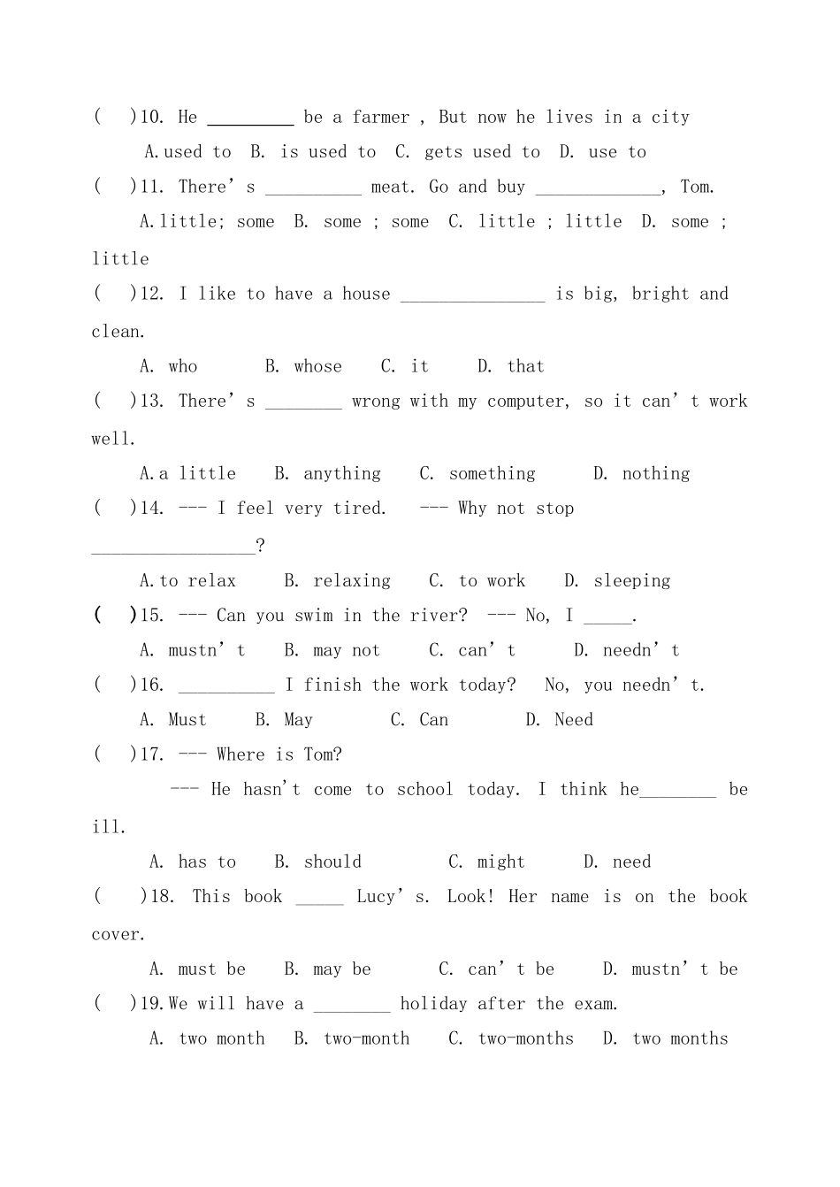 新目标英语九年级上册Unit6试卷12 _第2页