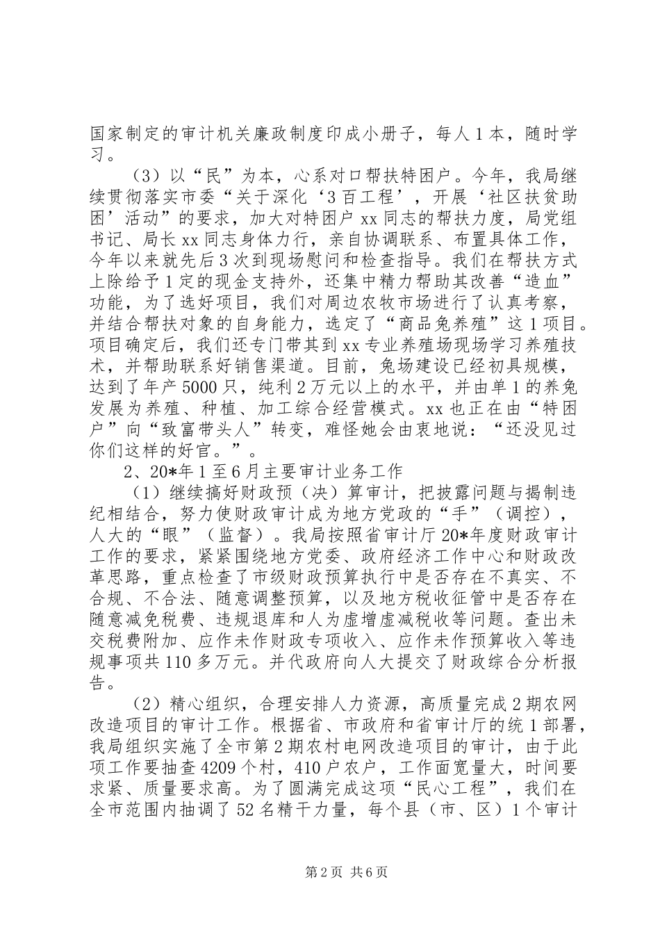 审计局医院上半年工作总结_第2页