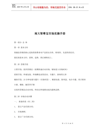 南大智尊宝市场实操手册