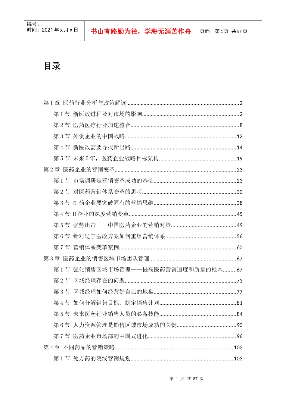 医药营销与团队管理培训课件_第1页