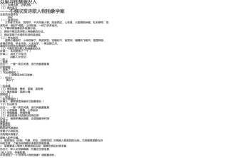 学案鉴赏诗歌人物形象 