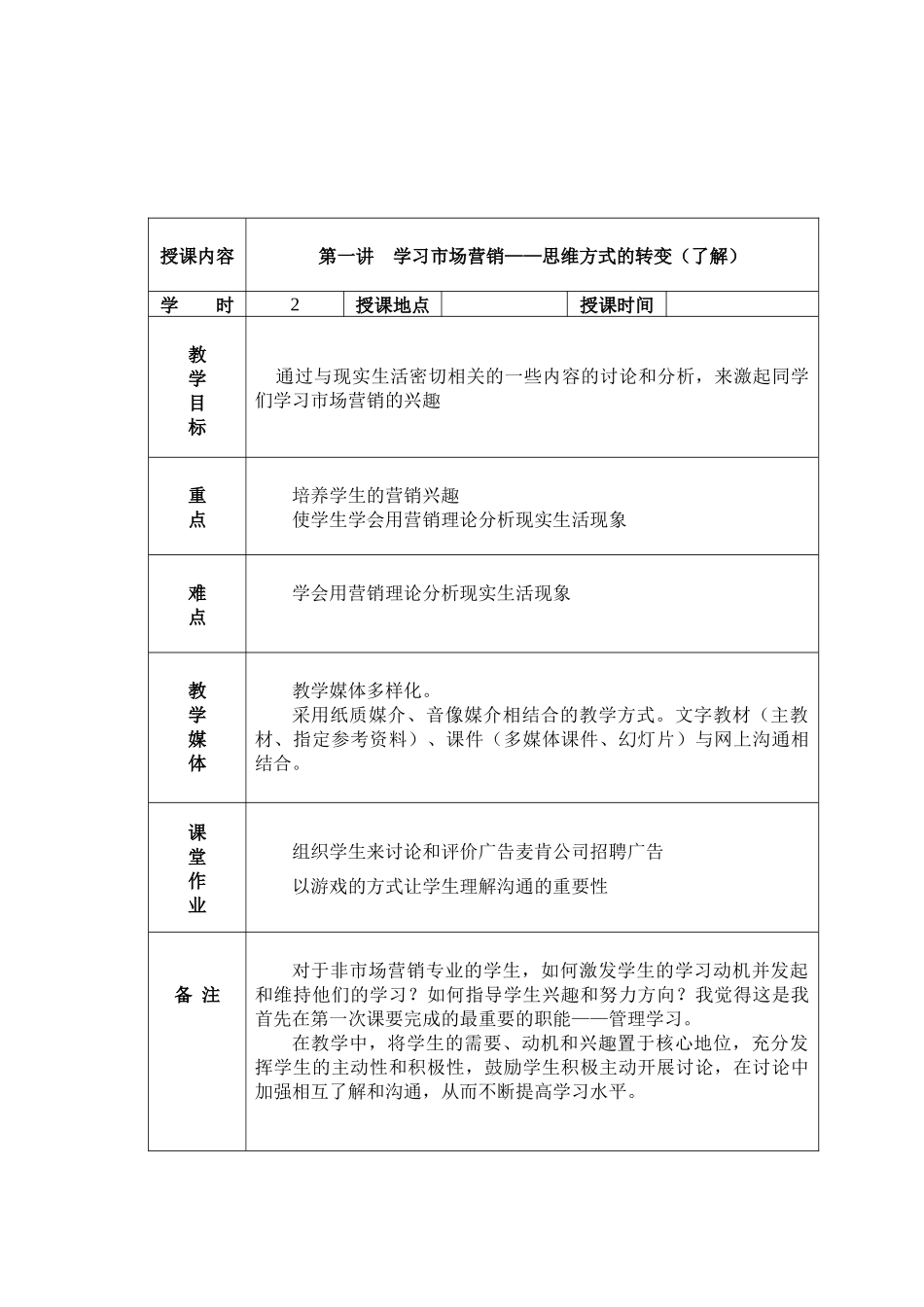 市场营销学教案市场营销经典案例营销作业_第2页