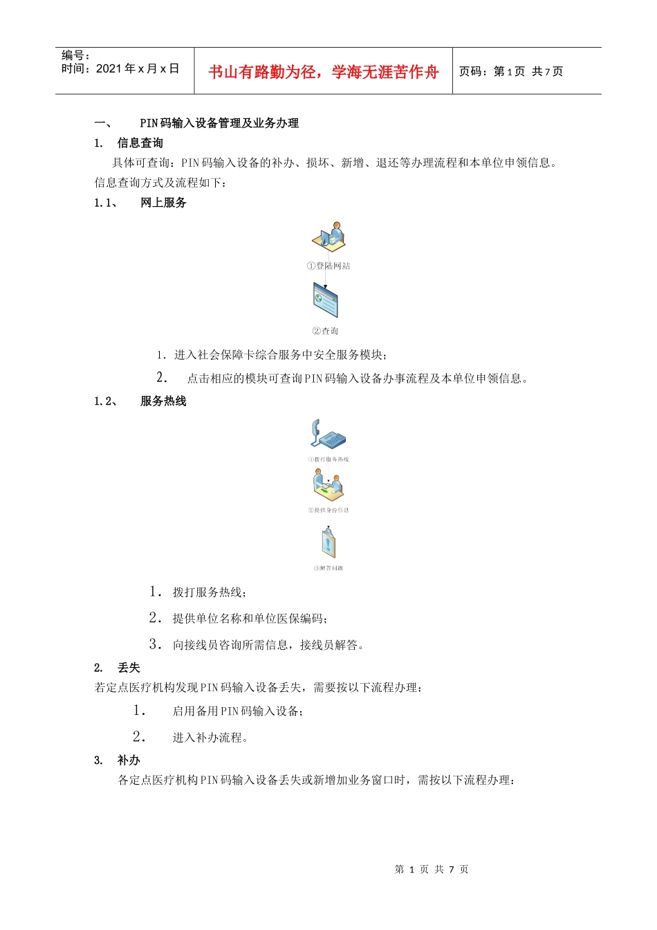 PIN码输入设备管理及业务办理_第1页