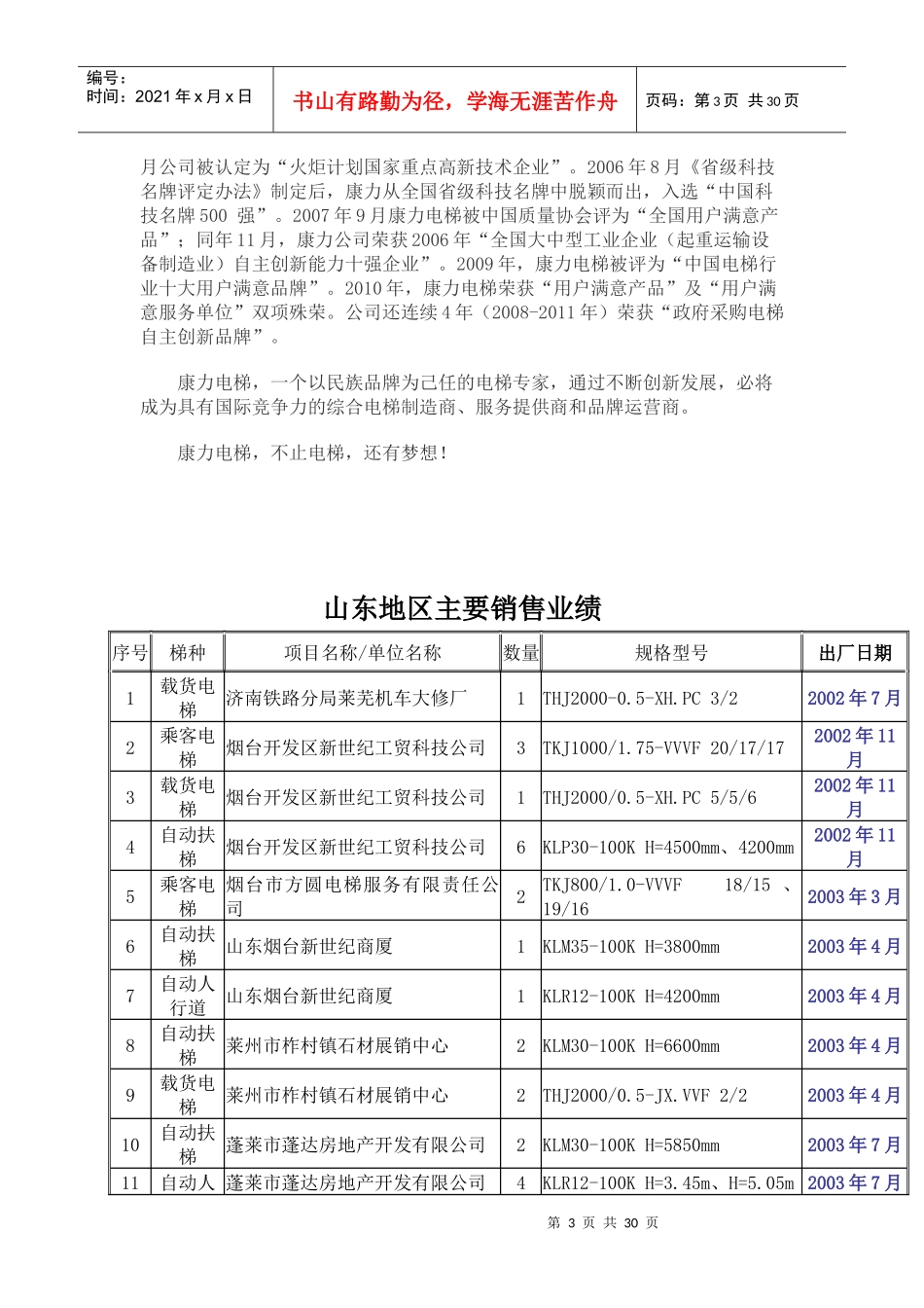 康力电梯工程业绩_第3页
