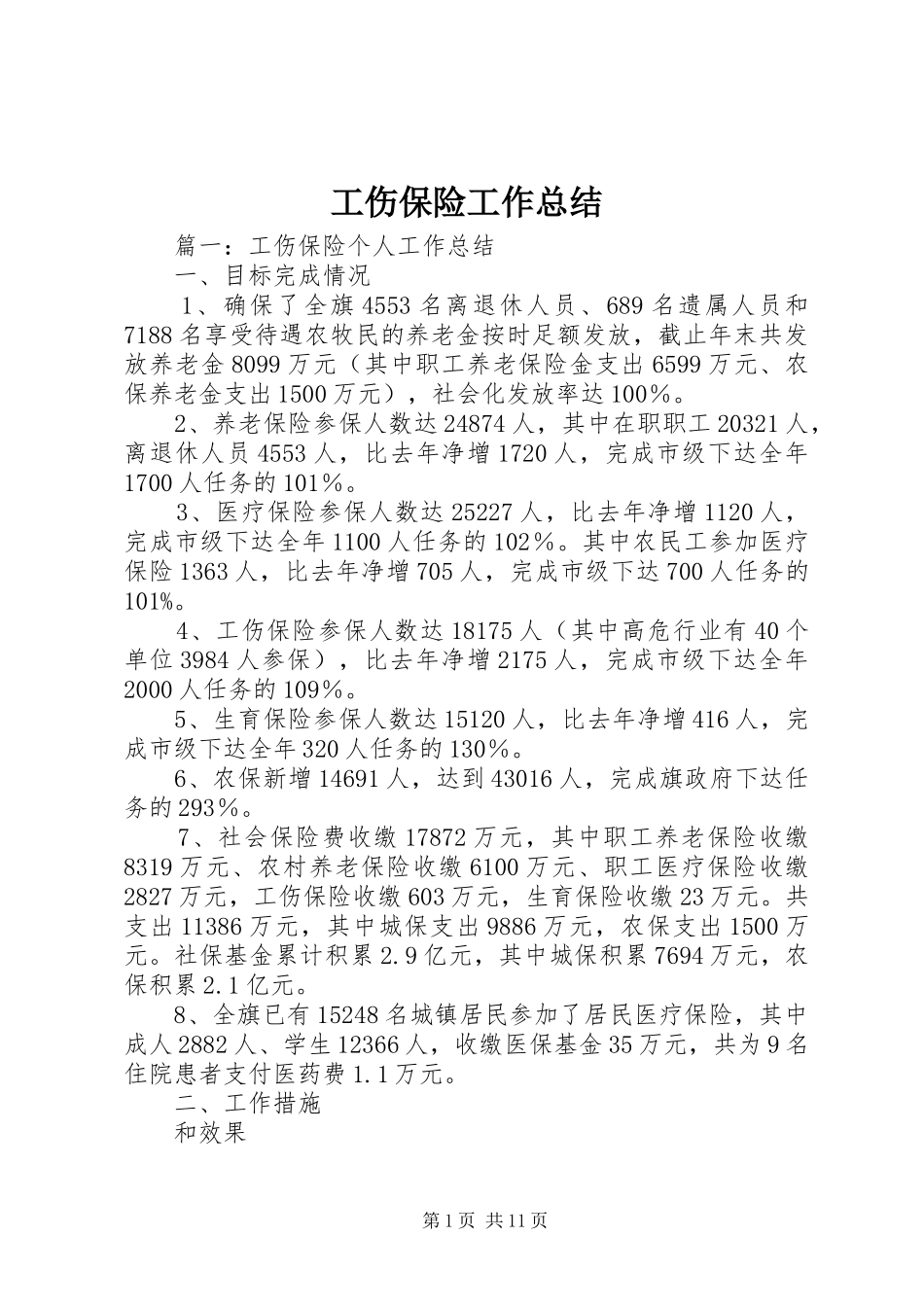 工伤保险工作总结_第1页