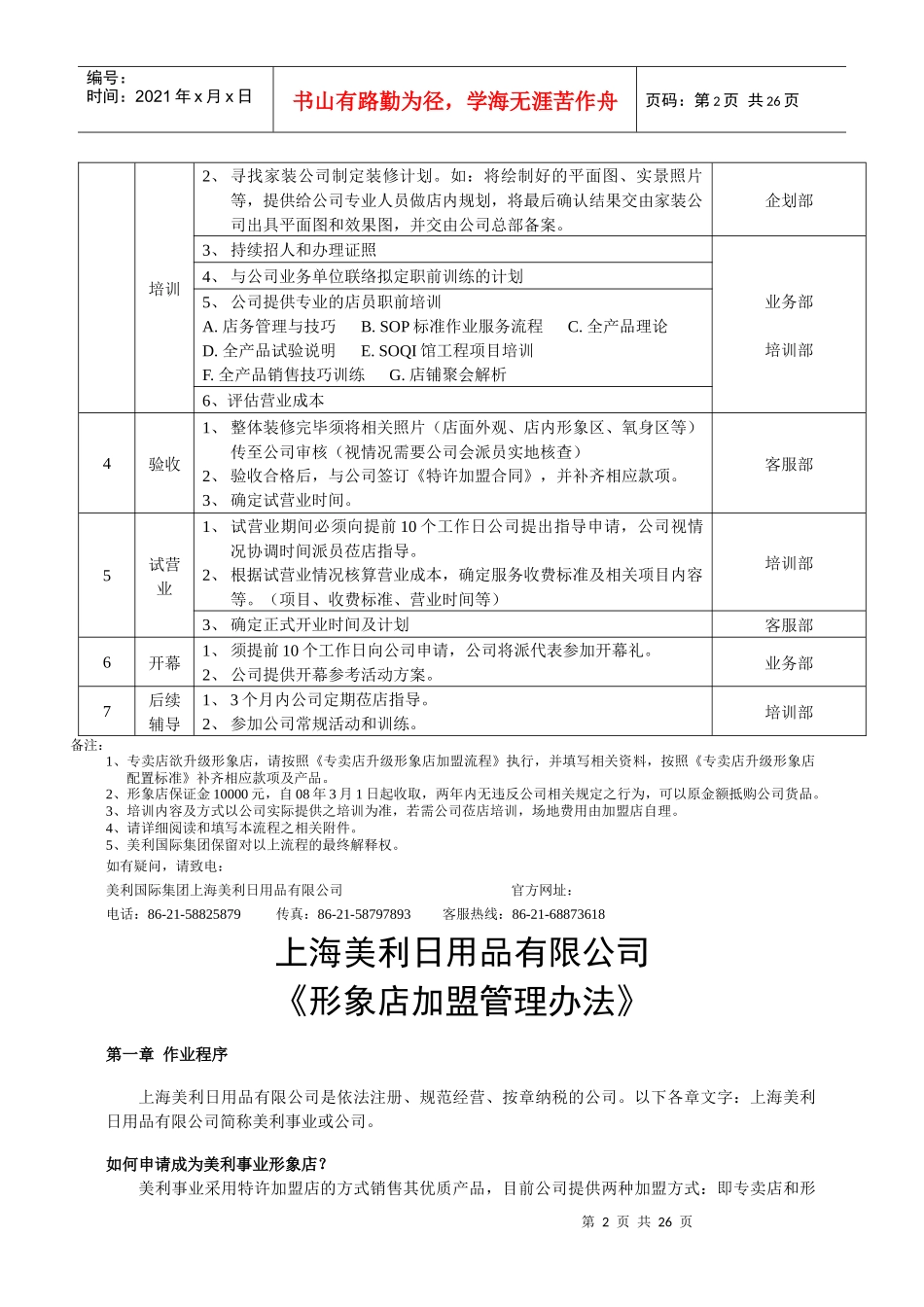 形象店加盟管理方案_第3页