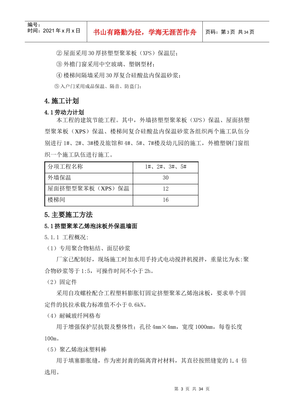 建筑节能施工方案(保温、门窗)_第3页