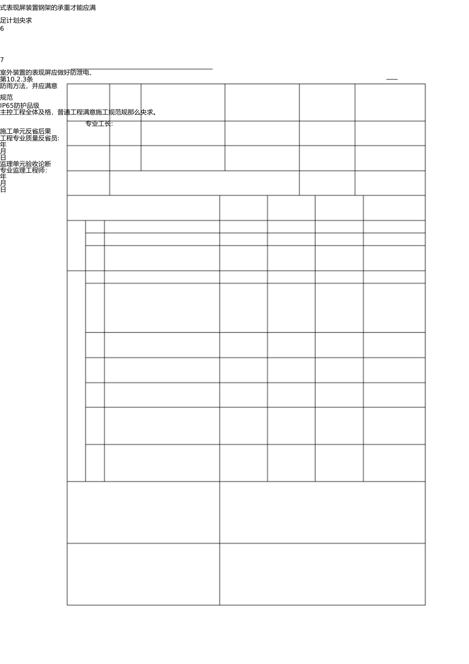 信息导引及发布系统显示设备安装检验批质量验收记录 _第2页