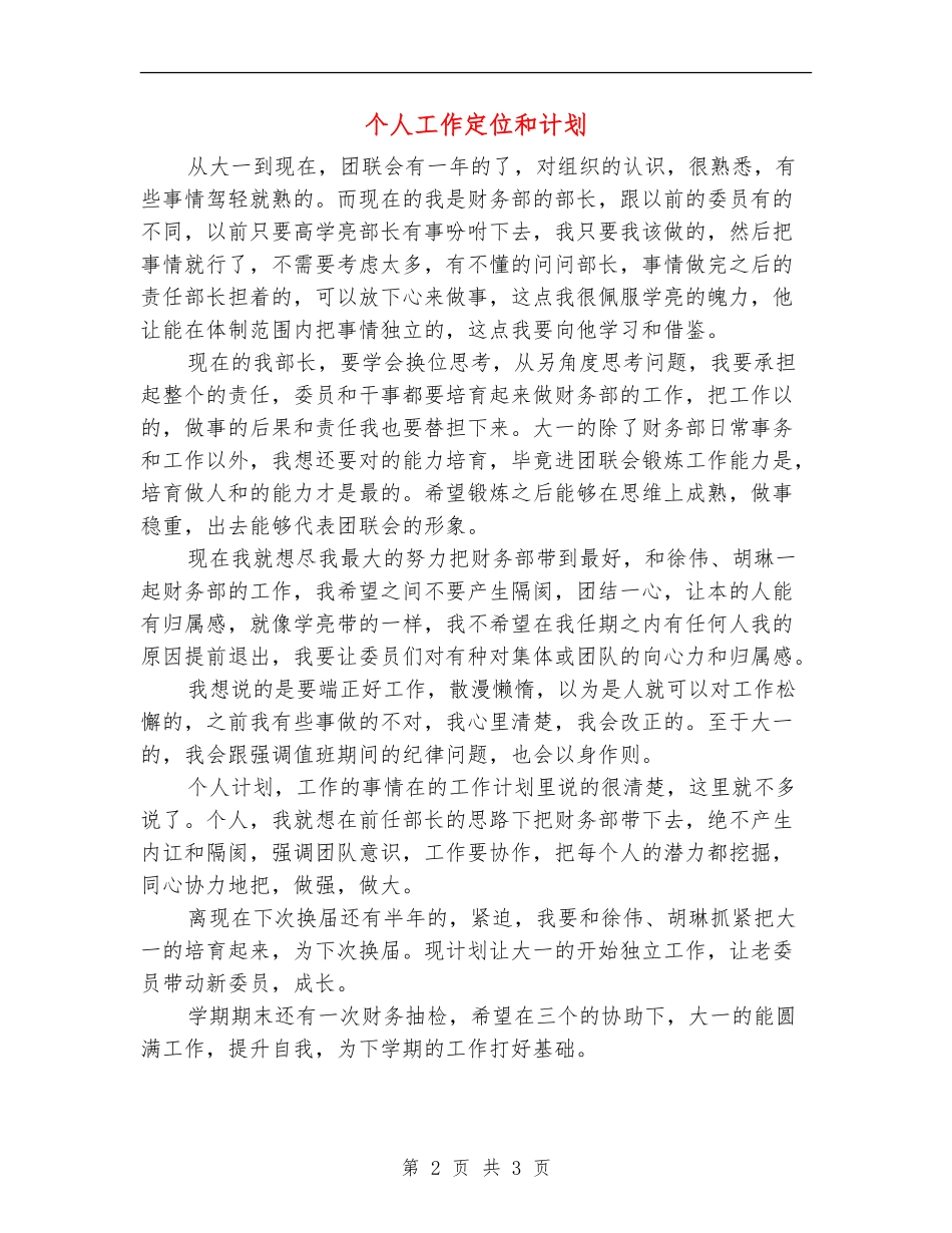 个人工作定位和计划_第2页