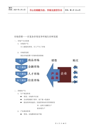 市场营销怎样在复杂多变竞争环境生存