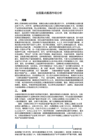 全国重点酱酒市场分析