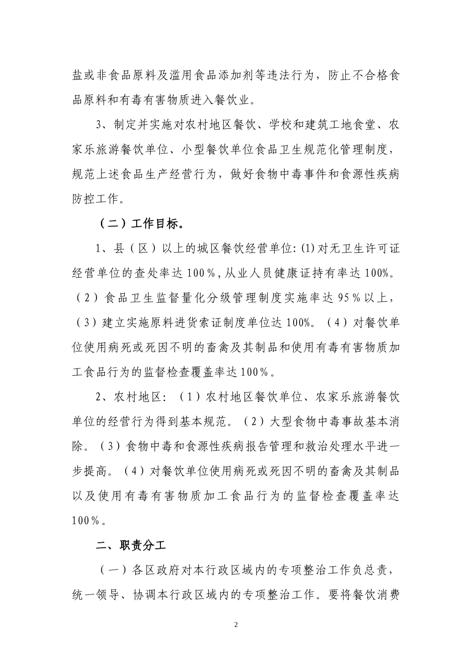 厦门市餐饮消费安全专项整治工作实施方案_第2页