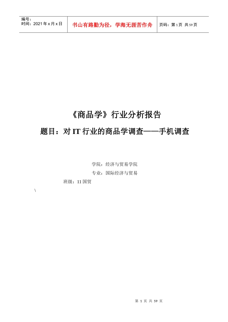 商品学IT产业报告_第1页
