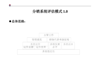 分销系统评估模式