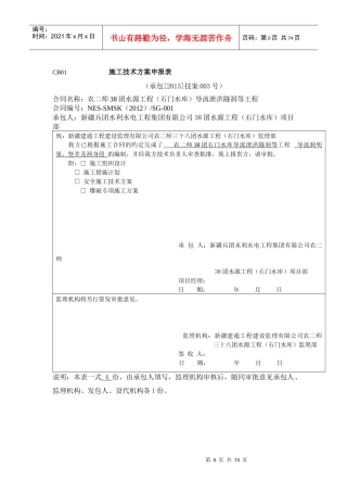 大坝爆破施工方案
