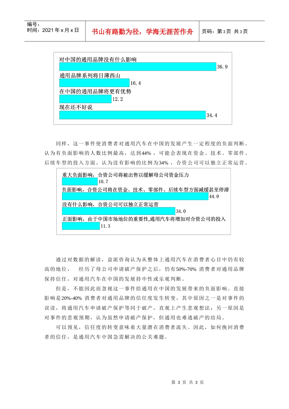 信任危机，中国消费者如何看待通用汽车破产保护？_第3页