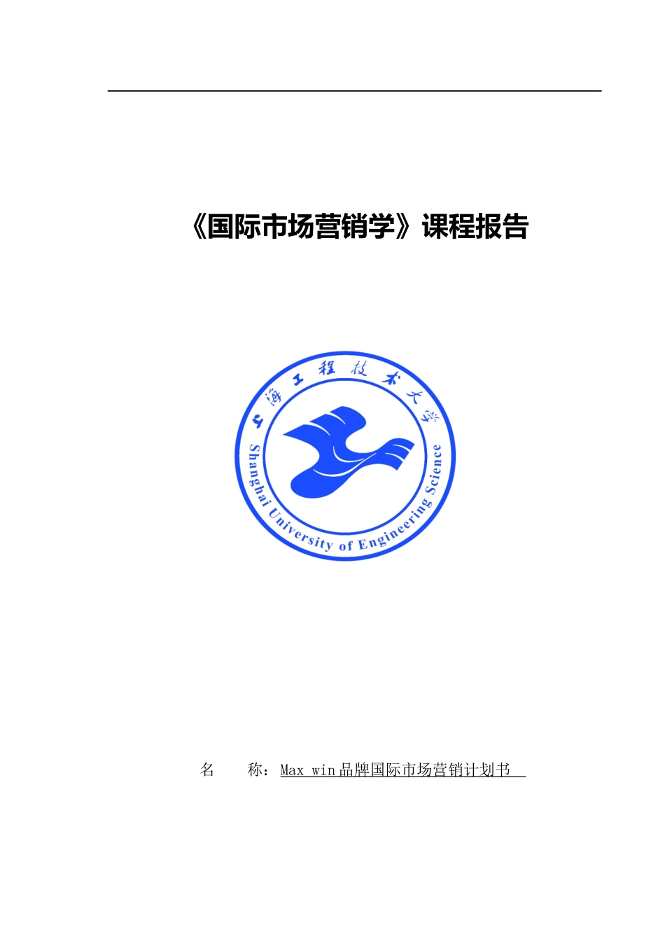 国际市场营销学课程报告_第1页