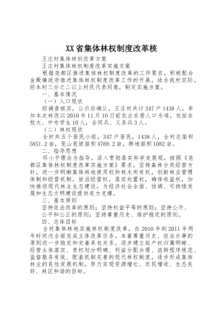 省集体林权规章制度改革核 