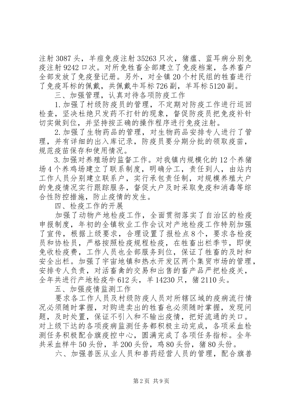 动物卫生监督员个人工作总结_第2页