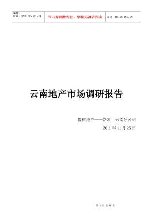 地产市场调研报告分析