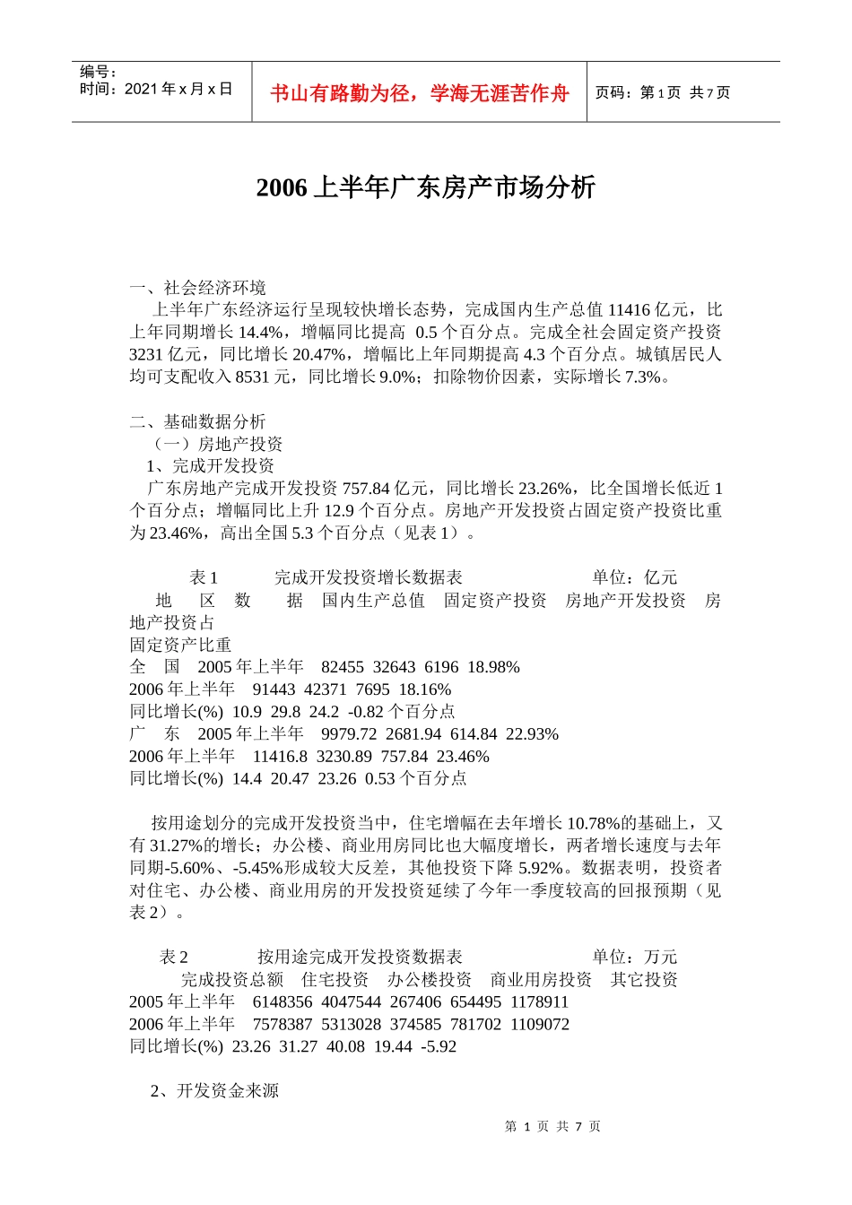 上半年广东房产市场分析_第1页