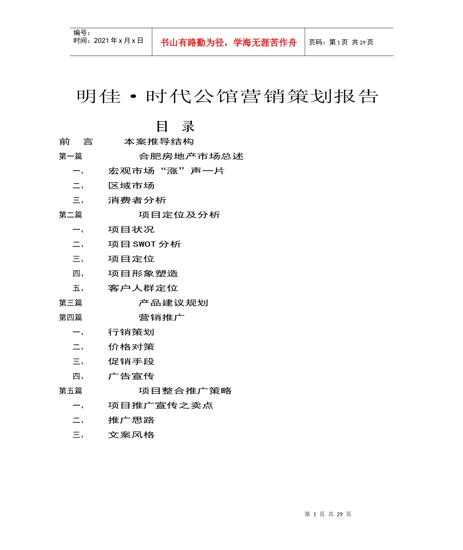 合肥营销策划报告ok_第1页