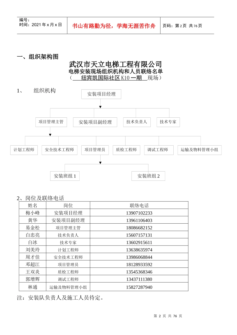 AN2工法电梯施工方案(直梯)_第3页