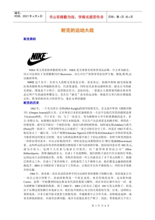 市场营销案例--耐克