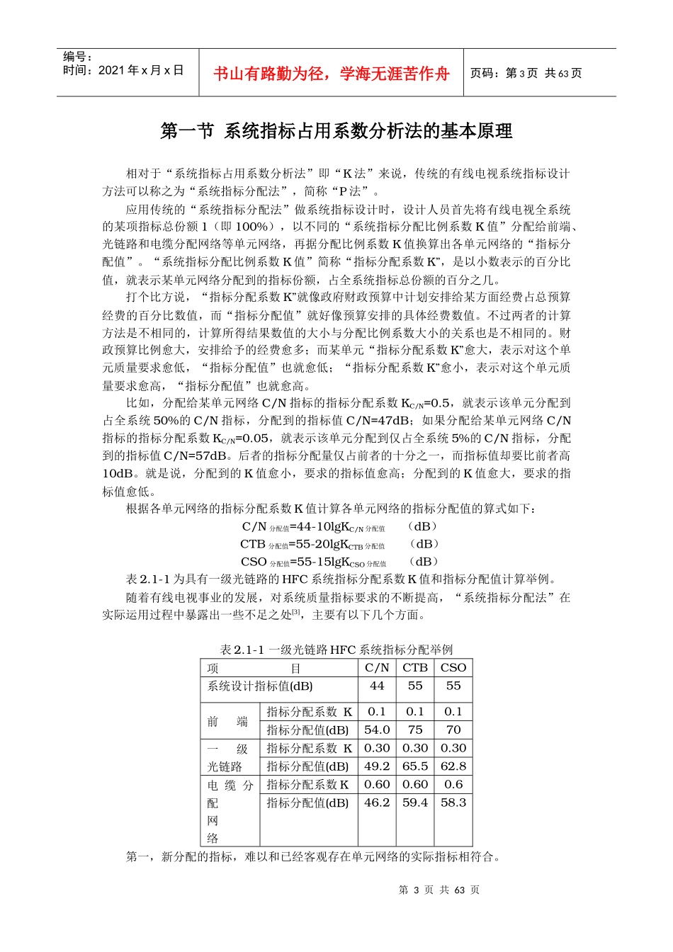 2有线模拟电视知识新编第二章系统指标占用系数分析_第3页