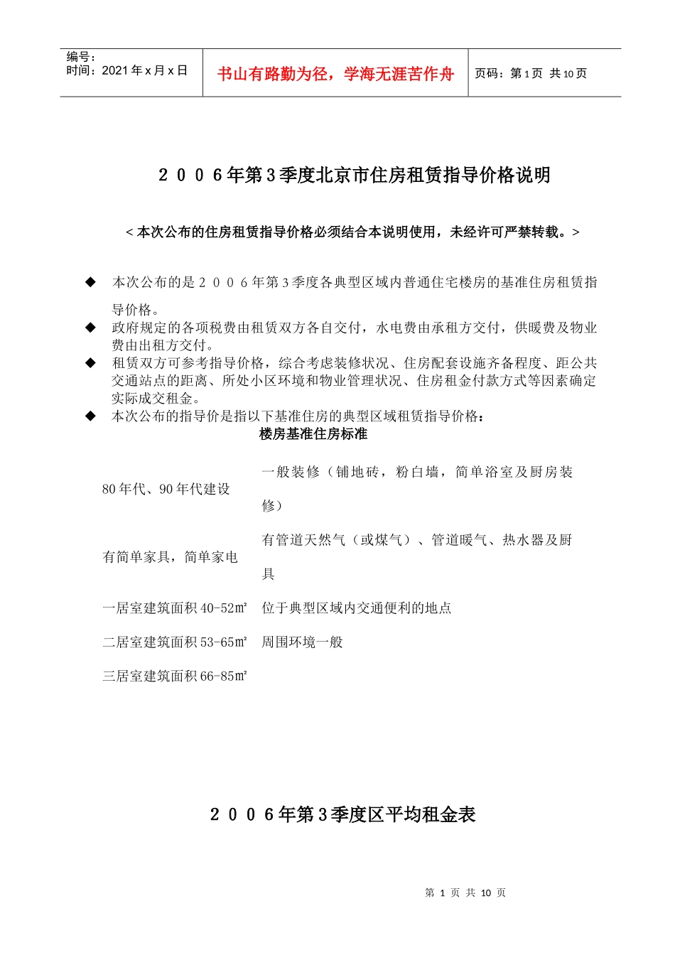 年第2 季度住房租赁指导价格_第1页