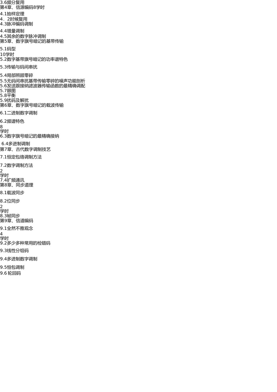 通信原理教学大纲 _第2页