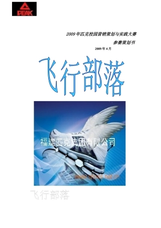 匹克校园年度营销策划与实践大赛