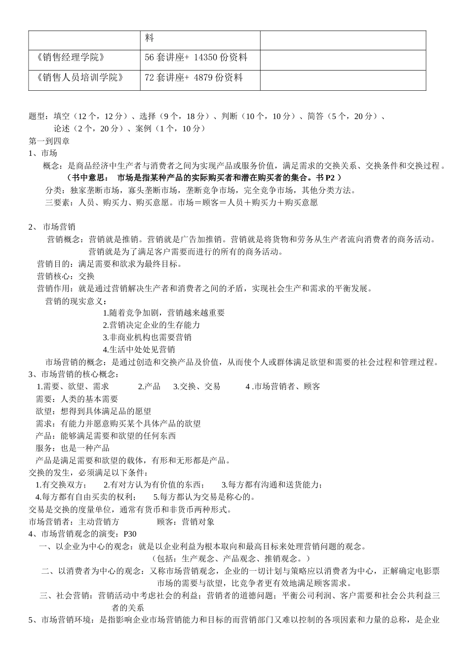 市场营销考试概要_第3页