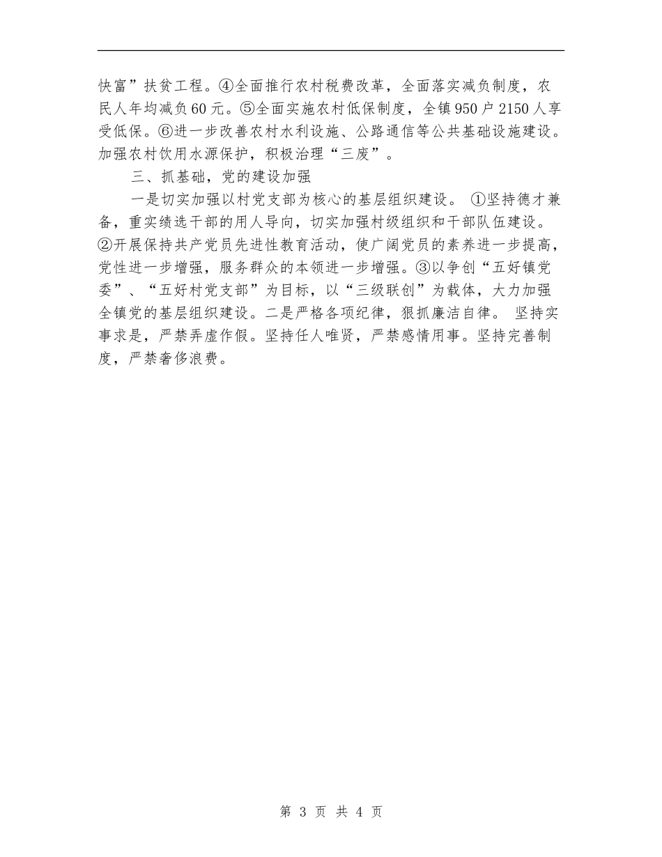 2024乡镇党委班子年度工作总结_第3页