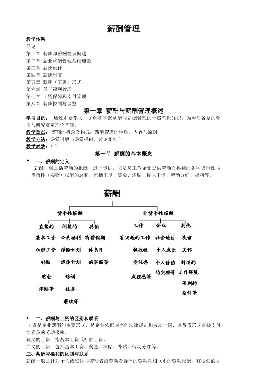 薪酬管理教学大纲_第1页