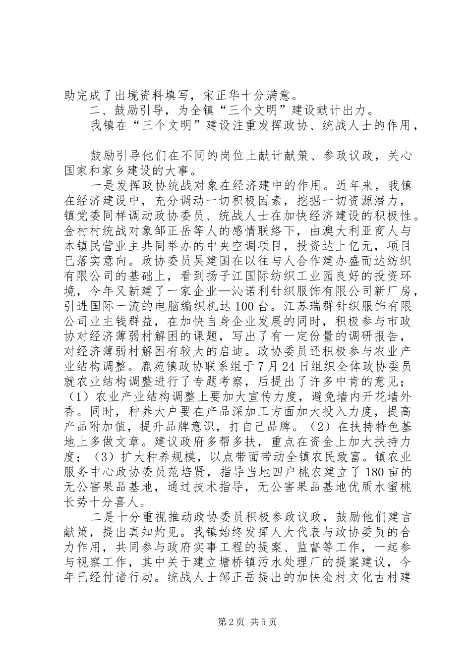 年政协统战工作总结_第2页