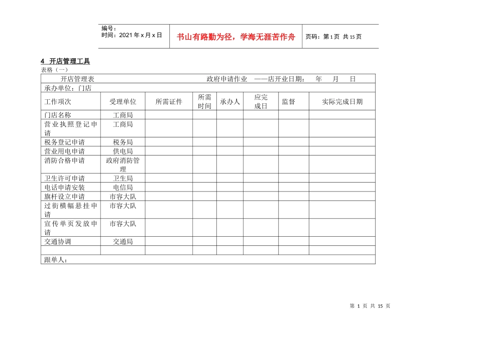开店管理表格_第1页