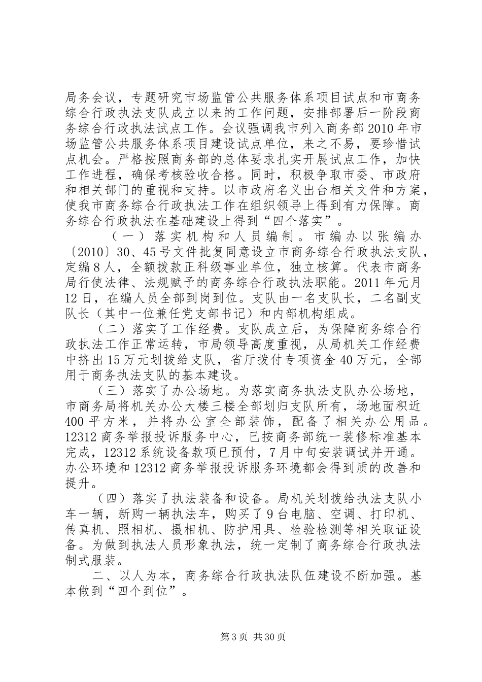 商务综合行政执法支队的工作总结_第3页