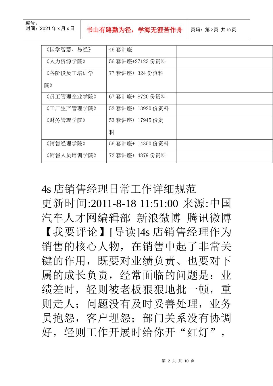 s店销售经理日常工作规范_第2页